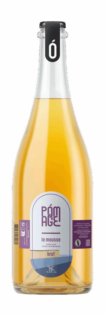 Le Mousse, cidre brut des côtes normandes, bouteille de 75 cl