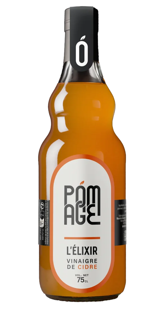 L'Élixir, vinaigre de cidre, bouteille de 75 cl